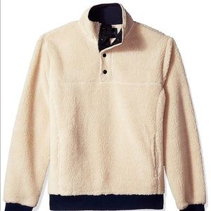 J Crew Men’s Sherpa Fleece Mock Neck Pullover